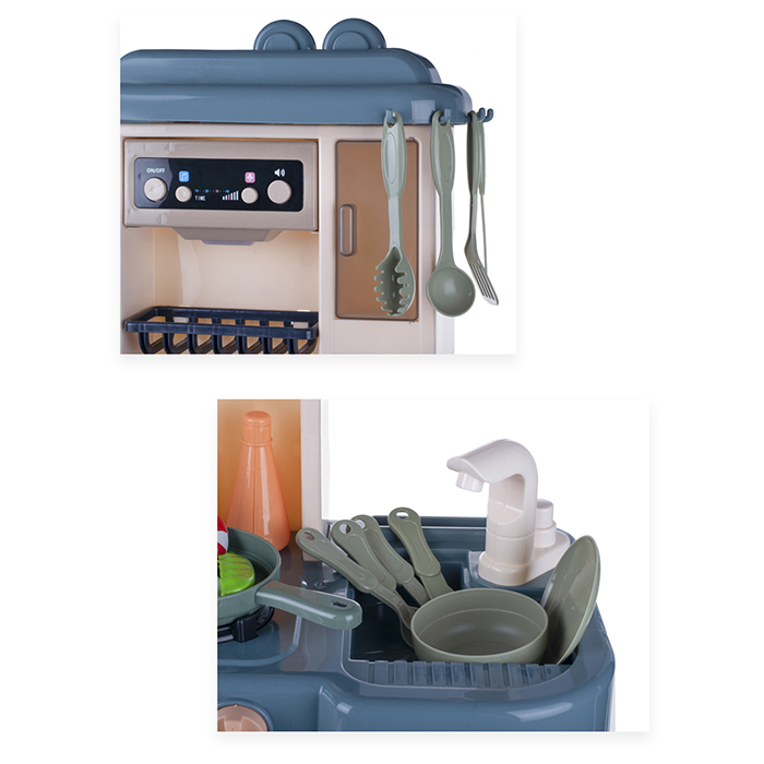 Игровой набор кухня 889-185 "Жарим, парим!" (свет, звук) 38 предметов, в коробке