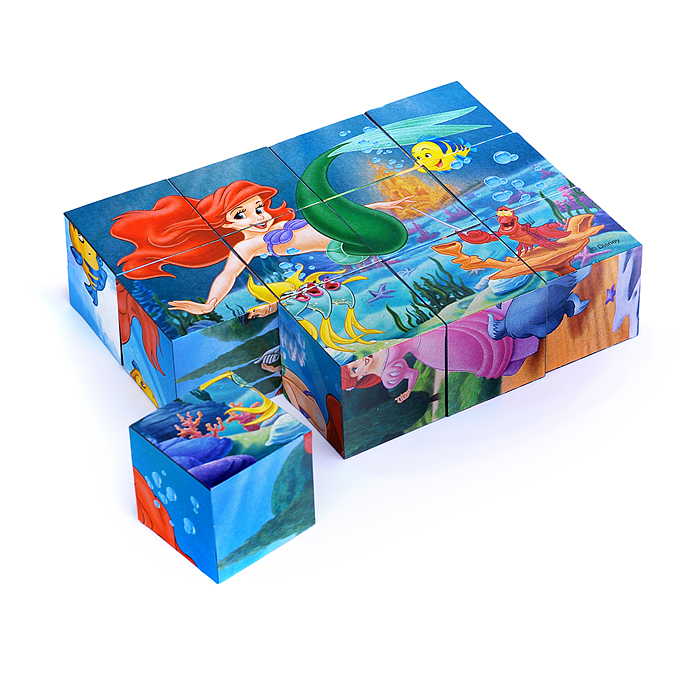 Кубики 12шт "Дисней "Русалочка"