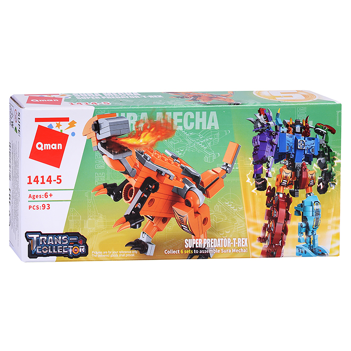 Конструктор 1414 "Динозавр-робот" в ассортименте, в коробке