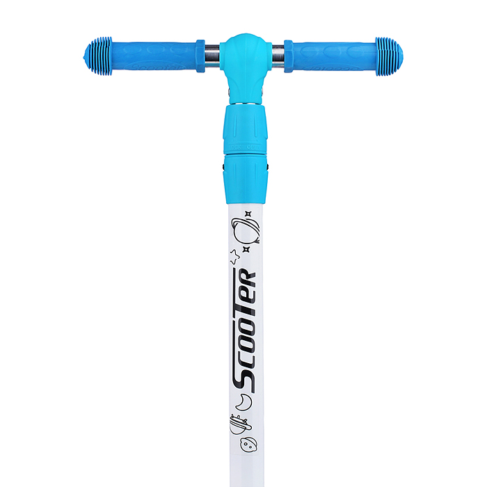 Самокат U038245Y 3-х кол., синий, светящиеся колёса, PU, ABEC 7, в коробке