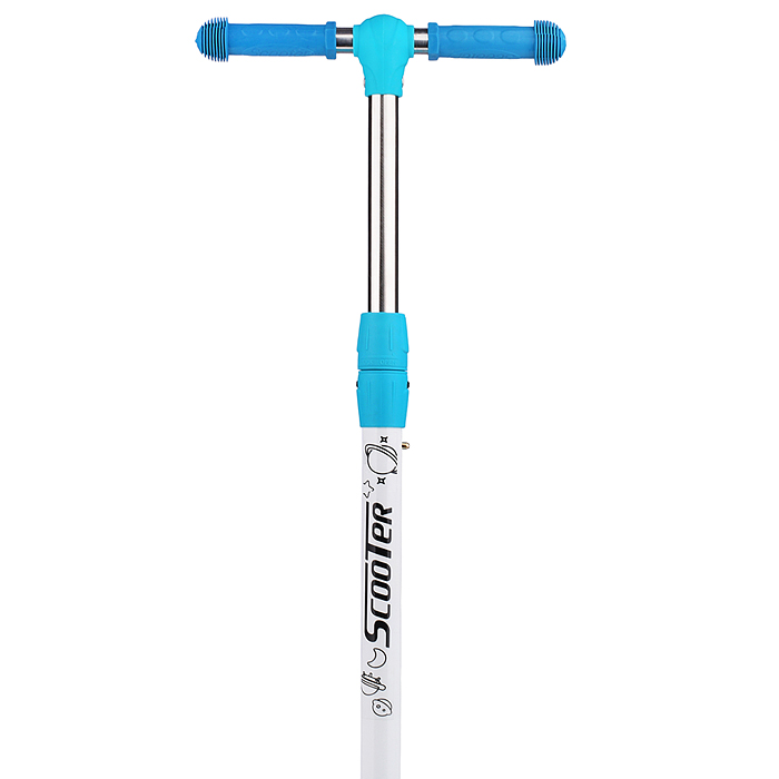 Самокат U038245Y 3-х кол., синий, светящиеся колёса, PU, ABEC 7, в коробке