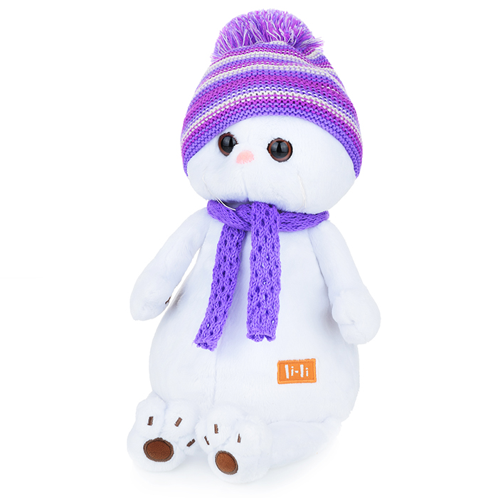 Кошка Ли-Ли в лиловом вязаном комплекте