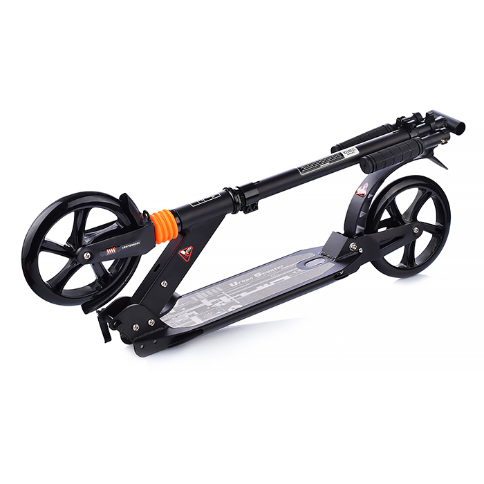 Самокат U038183Y 2-х кол., черный, PU/ 200 мм, ABEC 7, в коробке