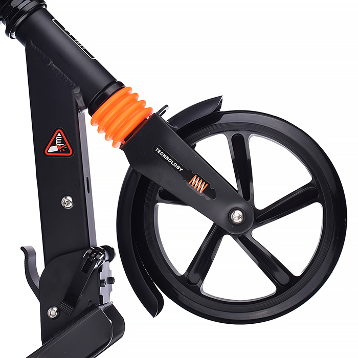 Самокат U038183Y 2-х кол., черный, PU/ 200 мм, ABEC 7, в коробке