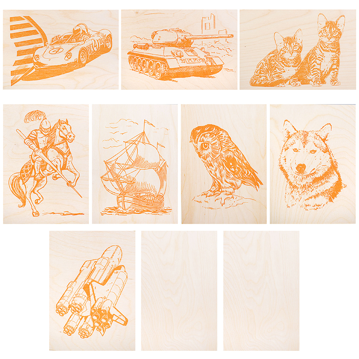 Доски для выжигания 10шт "Мастер"