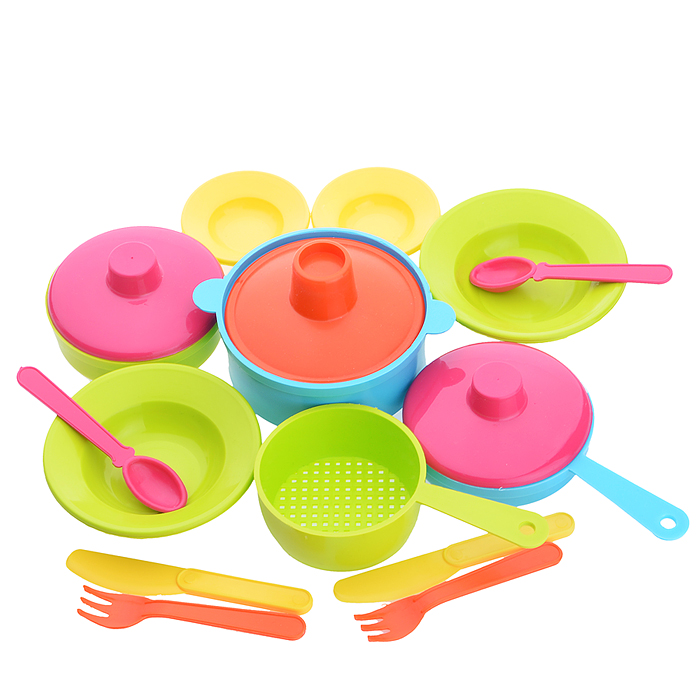 Фото к товару Набор посуды столовый "Щи да каша" (17 дет.) в сетке Набор посуды столовый "Щи да каша" (17 дет.) в сетке