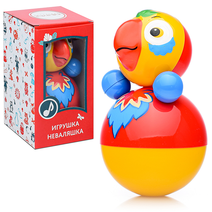 Фото к товару Неваляшка Попугай в худ. упаковке Неваляшка Попугай в худ. упаковке