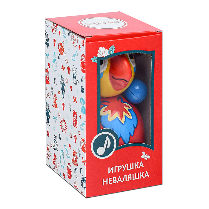 Фото к товару Неваляшка Попугай в худ. упаковке Неваляшка Попугай в худ. упаковке