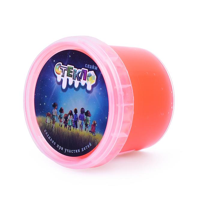 Фото к товару Стекло Party Slime, в банке 100 гр, красный неон Стекло Party Slime, в банке 100 гр, красный неон