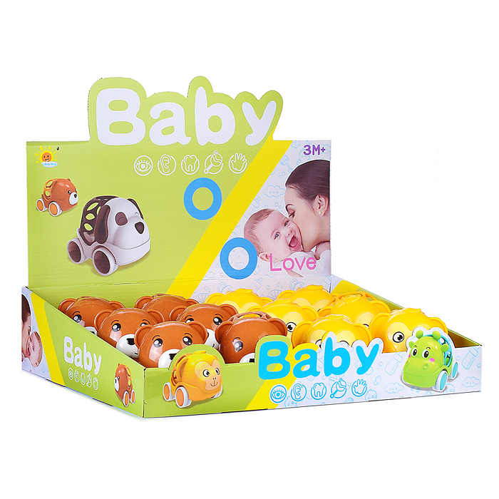 Погремушка 2851-3 "Собачка, обезьянка" в коробке