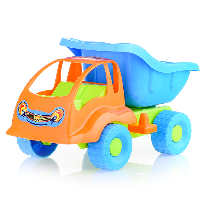 Набор №301 (в рюкзаке): "Муравей", автомобиль-самосвал + ведро малое, лопатка №5, грабельки №5, форм