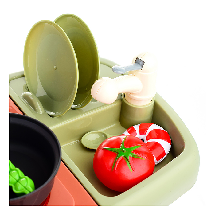 Фото к товару Игровой набор кухня 889-198 "Хозяюшка" (свет, звук) в коробке Игровой набор кухня 889-198 "Хозяюшка" (свет, звук) в коробке