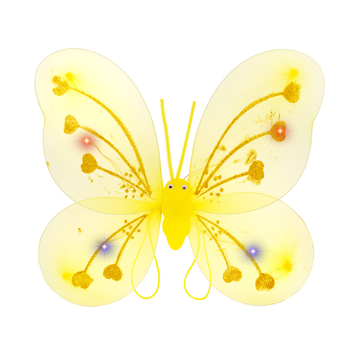 Крылья карнавальные S0876 "Маленькая волшебница" светящиеся, в пакете