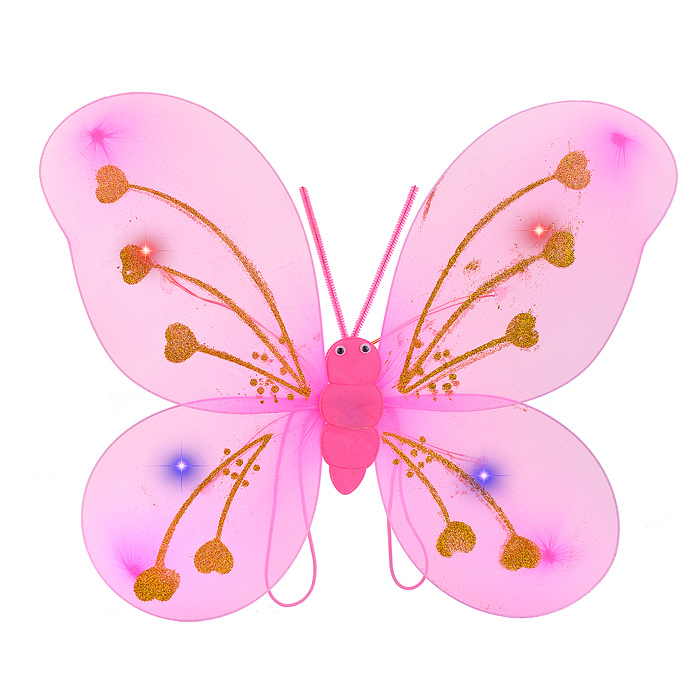 Крылья карнавальные S0876 "Маленькая волшебница" светящиеся, в пакете