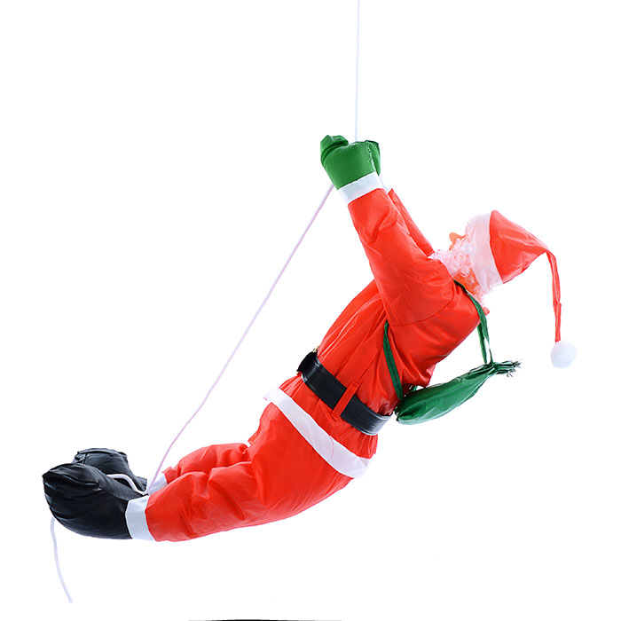 Фото к товару Украшение новогоднее S0761 "Дедушка Мороз" ползущий по веревке, 90 см., в пакете Украшение новогоднее S0761 "Дедушка Мороз" ползущий по веревке, 90 см., в пакете