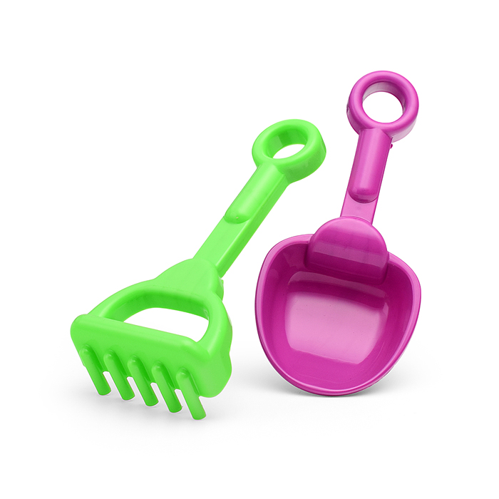 Набор песочный №13 (ведро+лопатка+грабли+2 формочки транспорт)