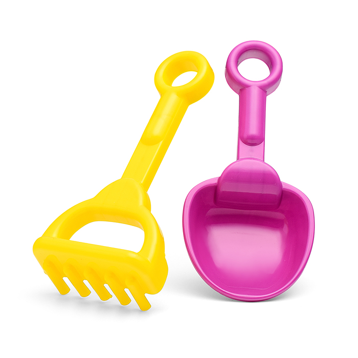 Набор песочный №13 (ведро+лопатка+грабли+2 формочки транспорт)