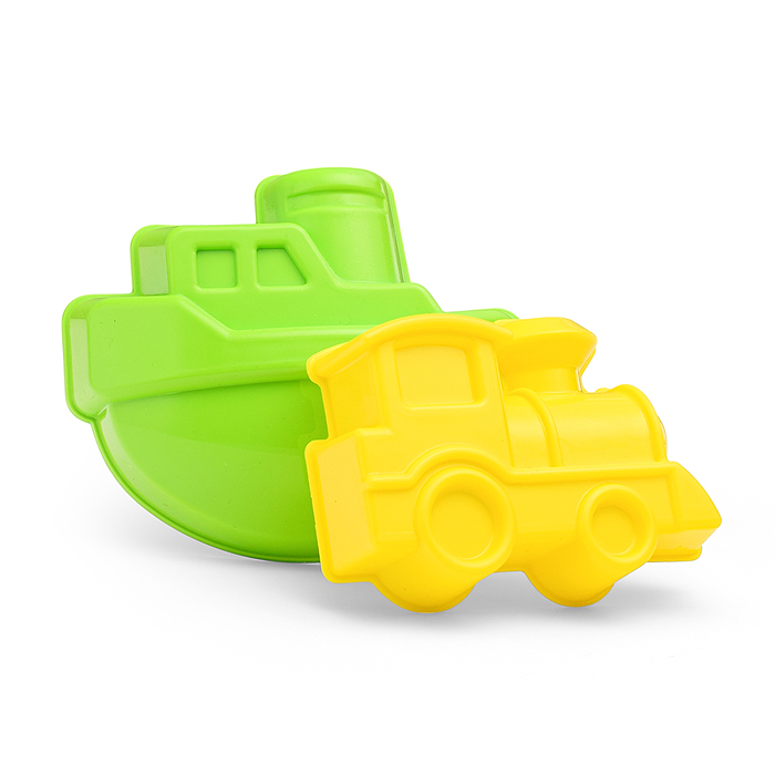 Набор песочный №13 (ведро+лопатка+грабли+2 формочки транспорт)