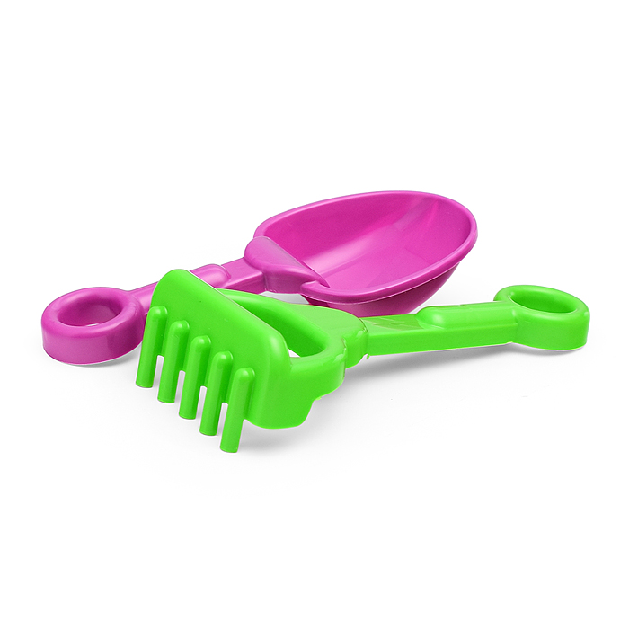 Набор песочный №13 (ведро+лопатка+грабли+2 формочки транспорт)