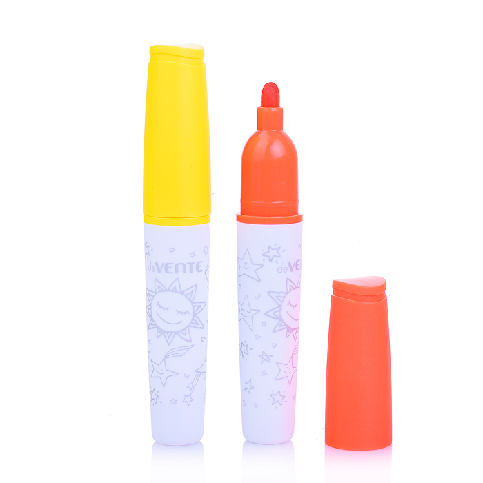 Набор маркеров для белой доски (8 цв - зел, красн, син, черн, оранж, жёлт, гол, фиол)