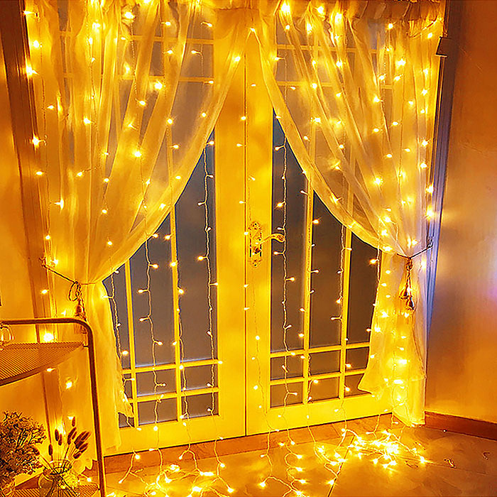 Электрогирлянда-занавес 3*2м, 320 ламп, теплый
