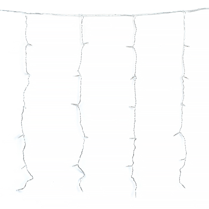 Электрогирлянда светодиодная Бахрома, 6*0,7м, 192 лампы, цветная