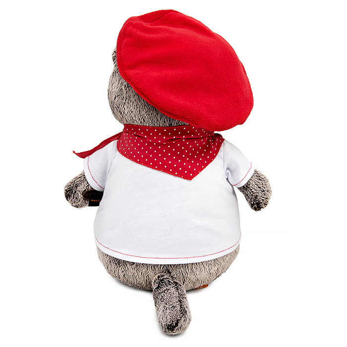 Фото к товару Кот Басик в футболке с принтом "Плюшевая революция" 22см Кот Басик в футболке с принтом "Плюшевая революция" 22см