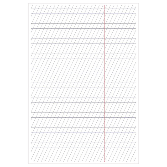 Тетрадь 12л. частая косая линия, Класс "A" на скобе 