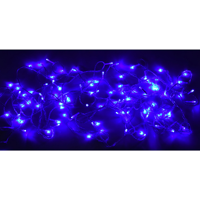 Электрогирлянда 9м, 100 ламп, синий