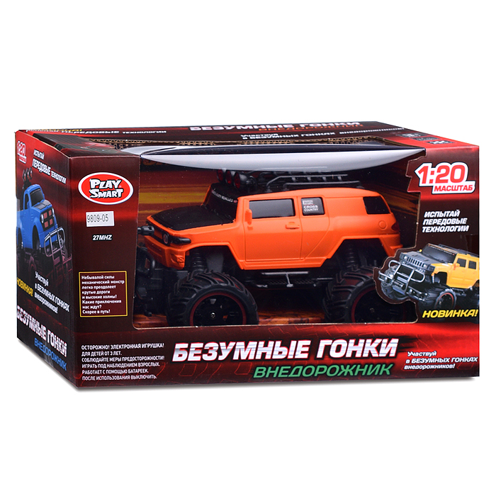 Фото к товару Машина 9854-05/06 "Внедорожник "Бездорожье" р/у, 27 MHz, 1:20 в коробке Машина 9854-05/06 "Внедорожник "Бездорожье" р/у, 27 MHz, 1:20 в коробке