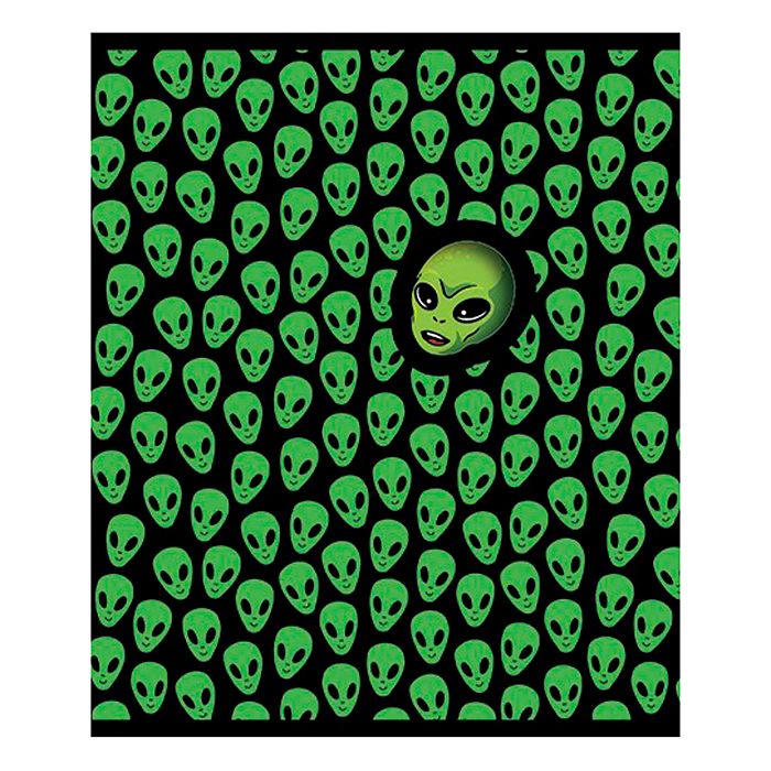 Тетрадь 48л. клетка А5 "Инопланетный гость" скрепка S премиум 4+4+ламинация+УФ брайль+выруб