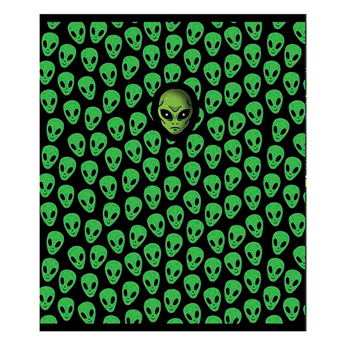 Тетрадь 48л. клетка А5 "Инопланетный гость" скрепка S премиум 4+4+ламинация+УФ брайль+выруб