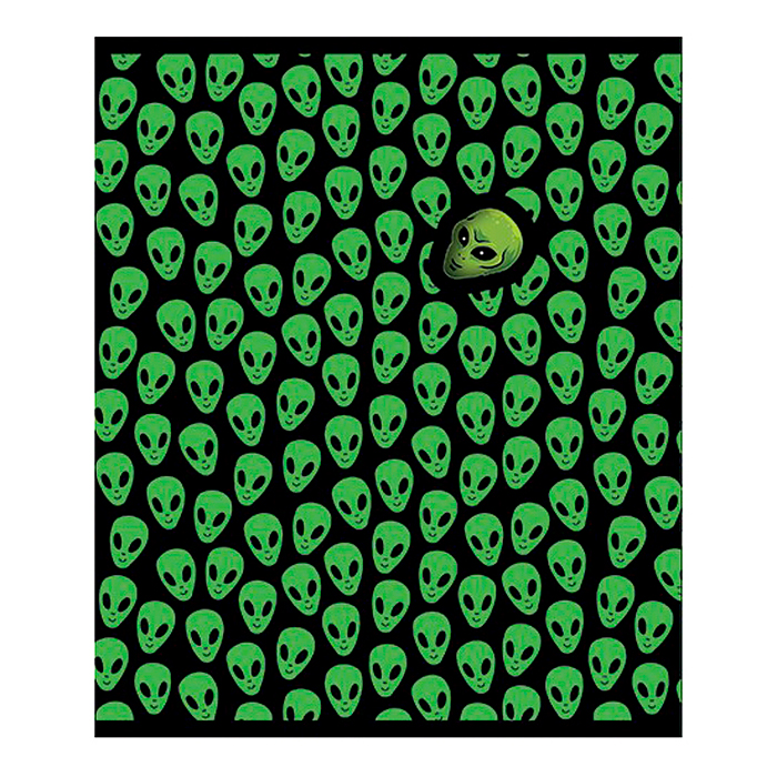 Тетрадь 48л. клетка А5 "Инопланетный гость" скрепка S премиум 4+4+ламинация+УФ брайль+выруб