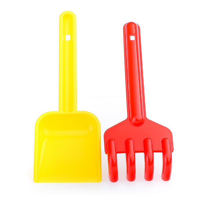 Песочный набор № 127 (ведро 1,5 л, сито, совок 21 см, грабли 20см, 3 формочки)