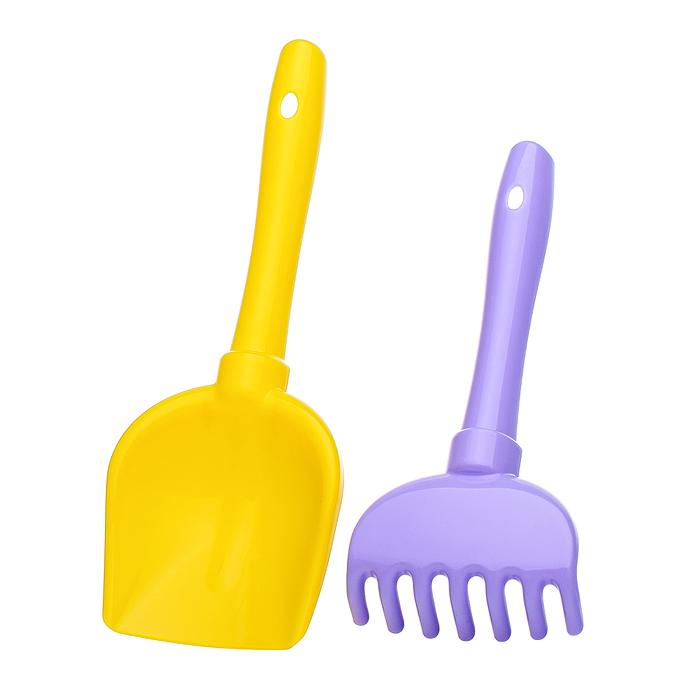 Набор "Ну, погоди!" №5: ведро с наклейкой, лопатка №5, грабельки №5, формочка (малина), лейка малая 