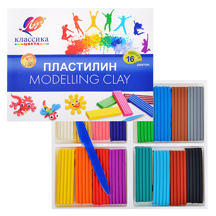 Пластилин 16 цв. "Классика" в коррексе Пластилин 16 цв. "Классика" в коррексе
