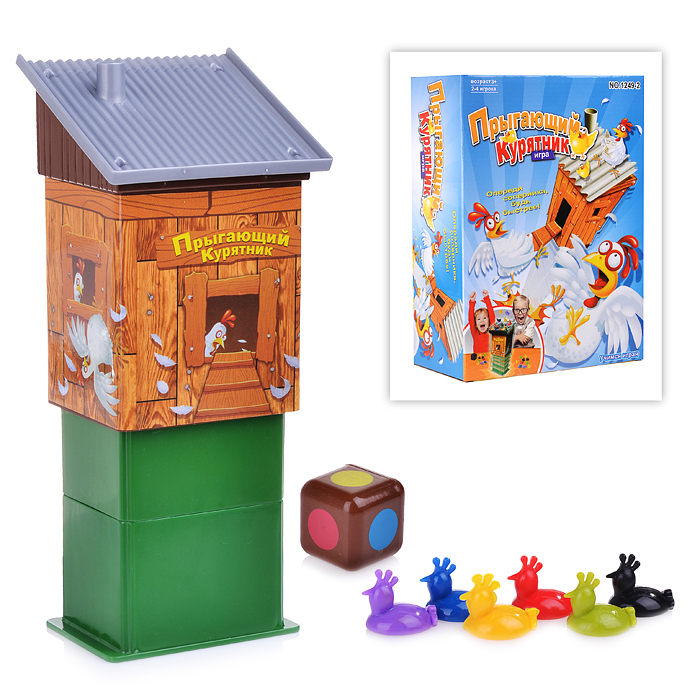Настольная игра 1249-2 "Прыгающий курятник" в коробке