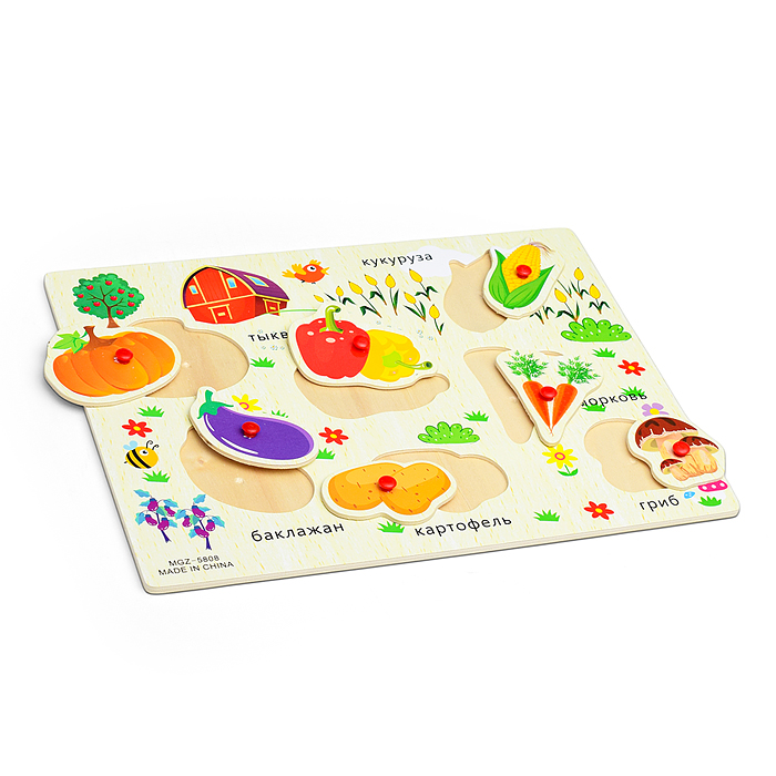 Фото к товару Пазл-вкладыш D0463 "Овощи" Пазл-вкладыш D0463 "Овощи"