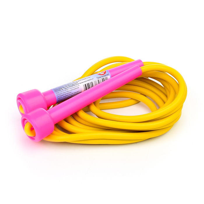 Фото к товару Скакалка спортивная L3,2м, d шнура 6мм Скакалка спортивная L3,2м, d шнура 6мм