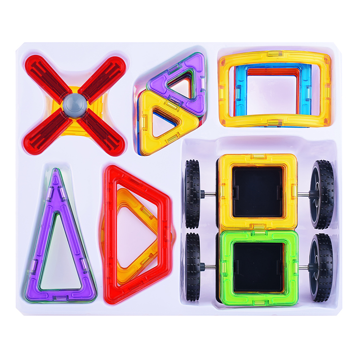 Конструктор магнитный 2466 "Цветные магниты" 36 дет., в коробке