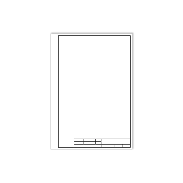 Бумага для черчения А4, 10 листов, вертикальная рамка