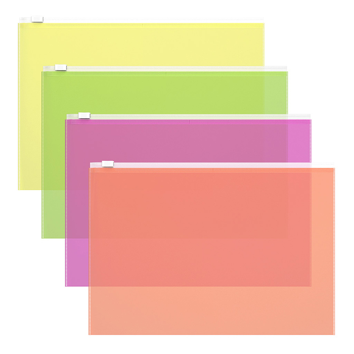 Zip-пакет пластиковый Fizzy Neon, B5, ассорти 