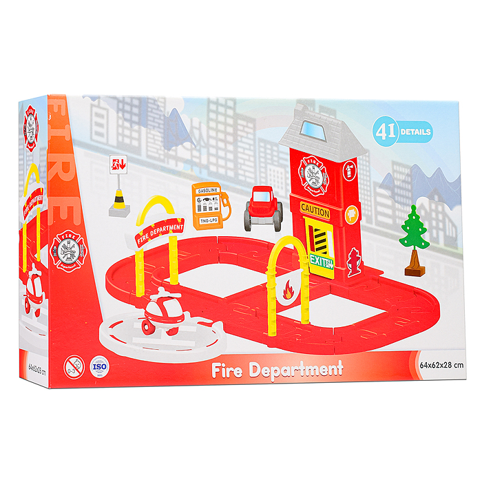 Фото к товару Паркинг Пожарная часть в коробке Паркинг Пожарная часть в коробке