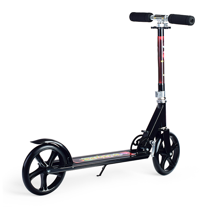 Самокат U038170Y 2-х кол., черный, PU/ 200 мм, ABEC 7, в коробке