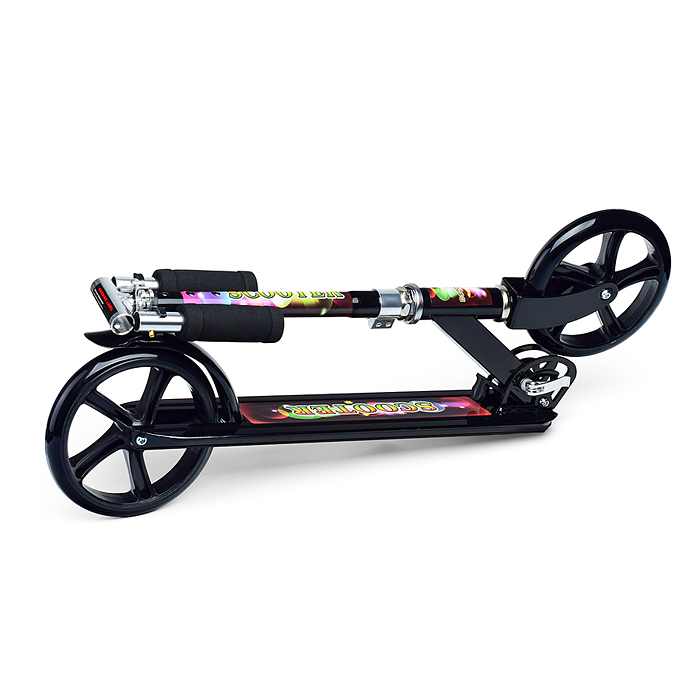 Самокат U038170Y 2-х кол., черный, PU/ 200 мм, ABEC 7, в коробке