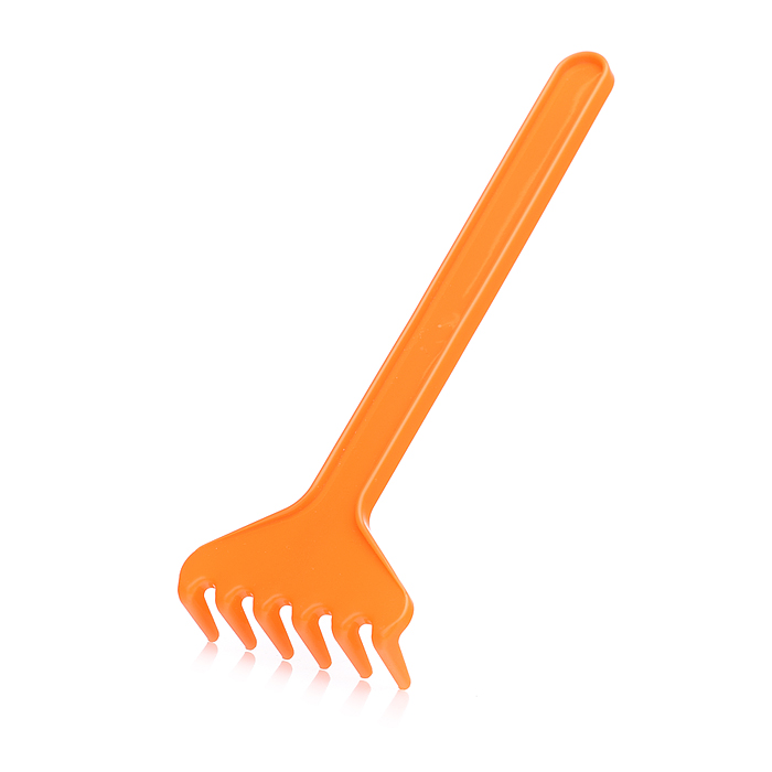 Набор "Ну, погоди!" №4: ведро среднее с наклейкой, ситечко, лопатка, грабельки, формочка (замок башн