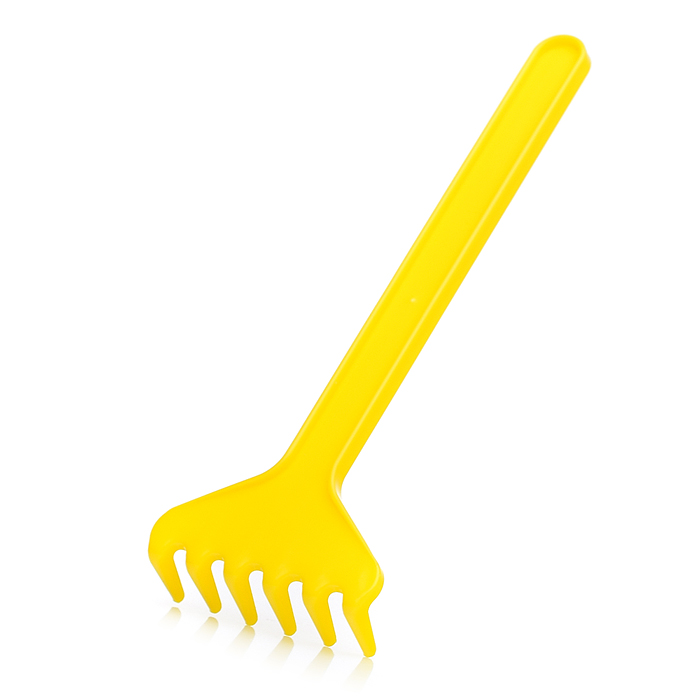 Набор "Ну, погоди!" №4: ведро среднее с наклейкой, ситечко, лопатка, грабельки, формочка (замок башн