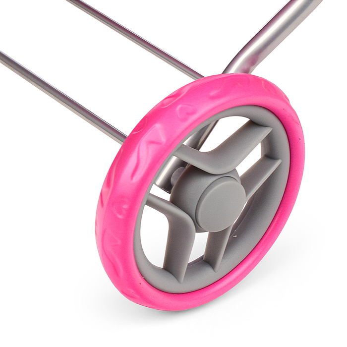 Коляска-люлька для кукол 9619 металлическая, цвет Единороги