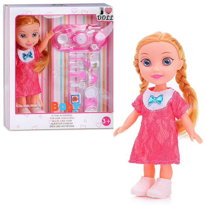 Фото к товару Кукла Леночка XH2023C (с чайным набором) в коробке Кукла Леночка XH2023C (с чайным набором) в коробке