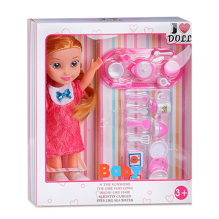 Фото к товару Кукла Леночка XH2023C (с чайным набором) в коробке Кукла Леночка XH2023C (с чайным набором) в коробке